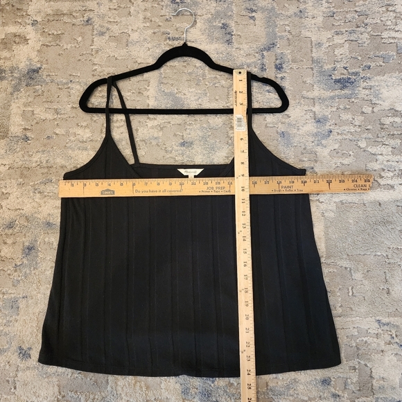 Madewell Black Ribbed Sweater-Knit Anytime Cami Top Size 1X - Picture 5 of 12